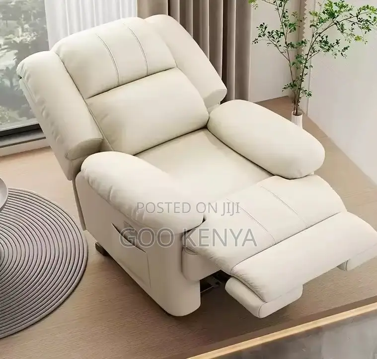 Home Sofa; Modern Leather Living Room Recliner With Extendable Design