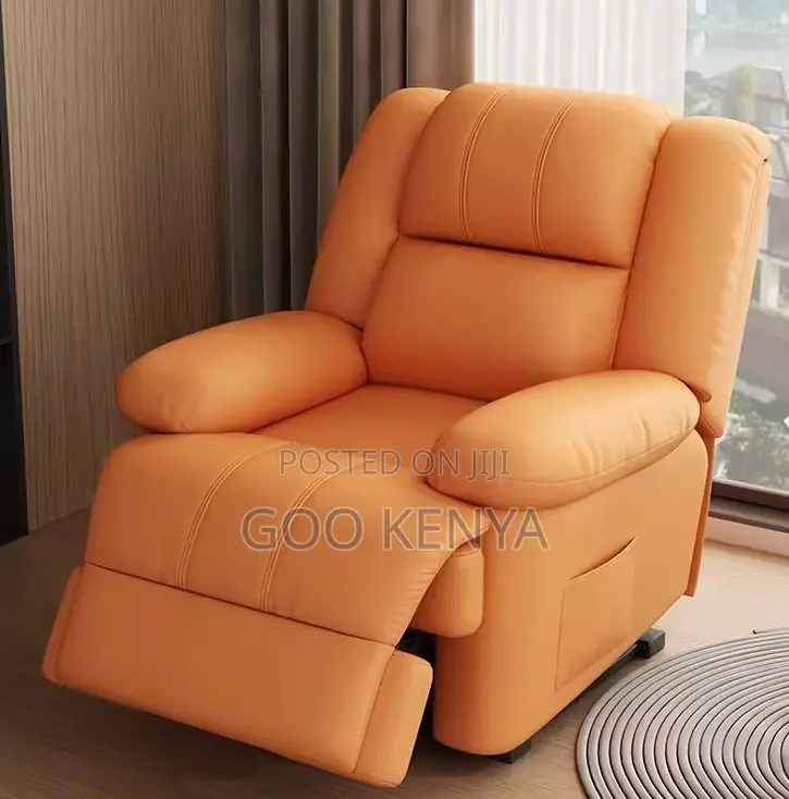 Home Sofa; Modern Leather Living Room Recliner With Extendable Design