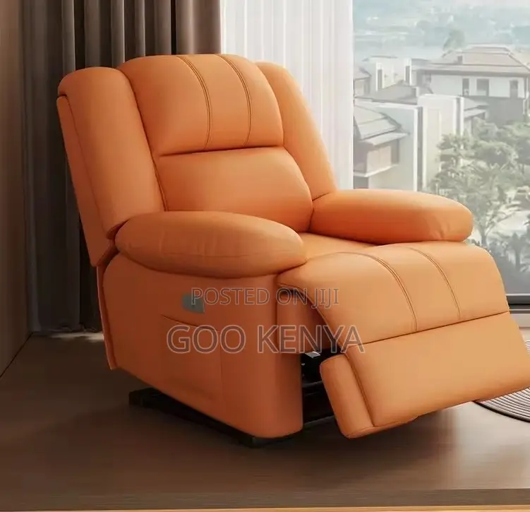 Home Sofa; Modern Leather Living Room Recliner With Extendable Design