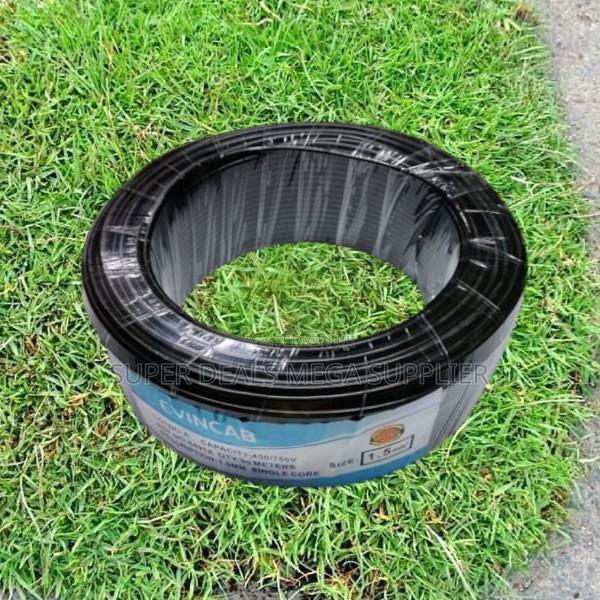 Elvin Black 1.5mm Flame Retardant Heavy Duty Wiring Electrical Cable