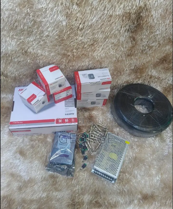 3 Indoor 3outdoor Hikvision 1080p 2mp CCTV Cameras Full System Package