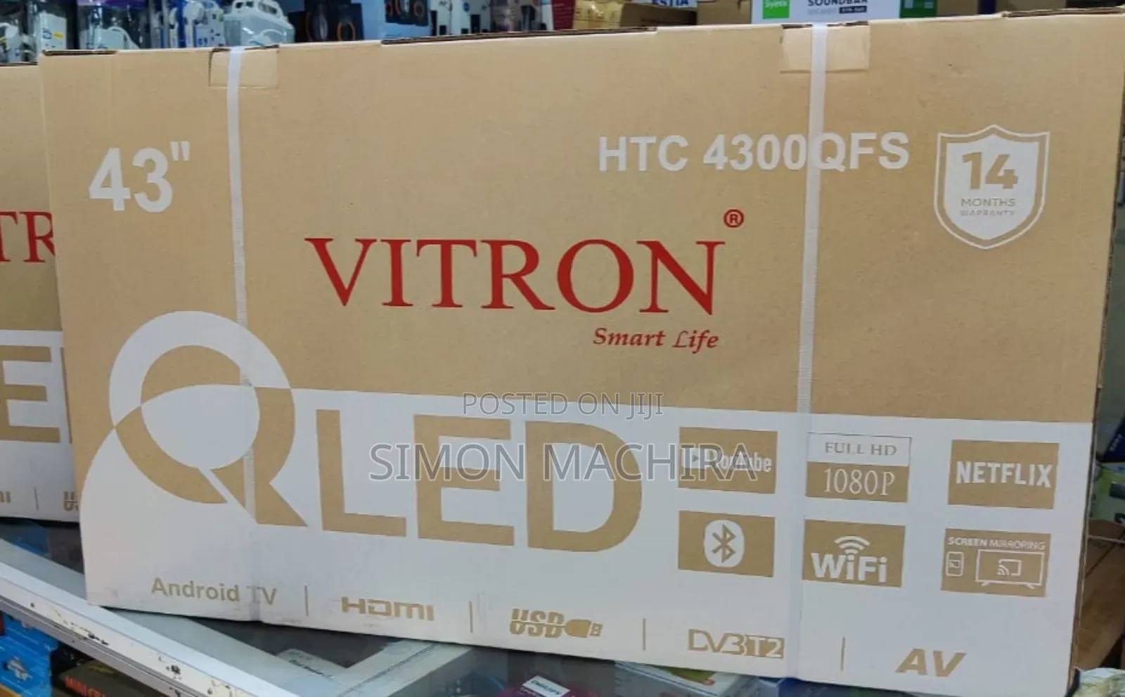 Vitron 50" Qled Smart Android Frameless With Bluetooth