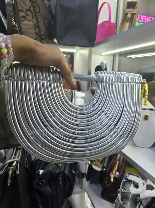 Silver Clutch Bag Lux - main view