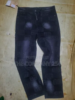 Quality Casual Denim Designer Men Baggy Jeans Trouser