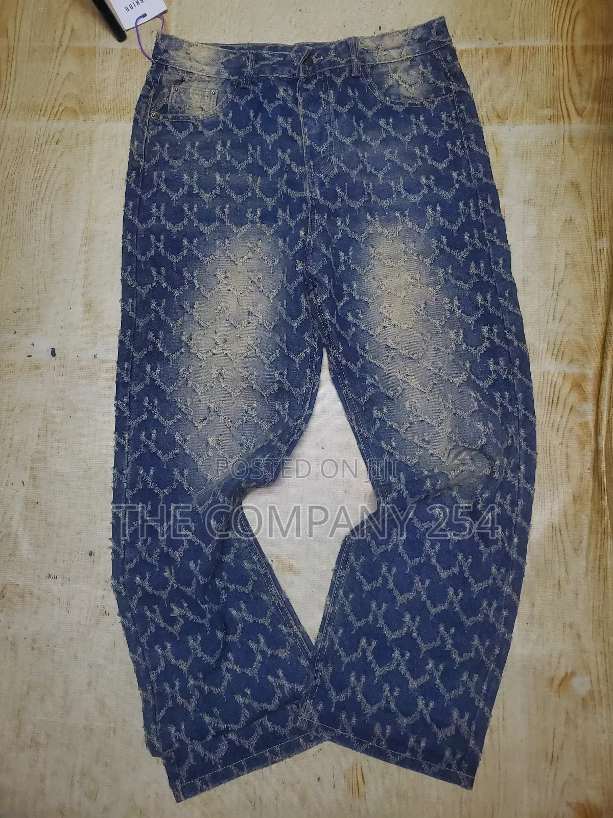 Quality Casual Denim Designer Men Baggy Jeans Trouser