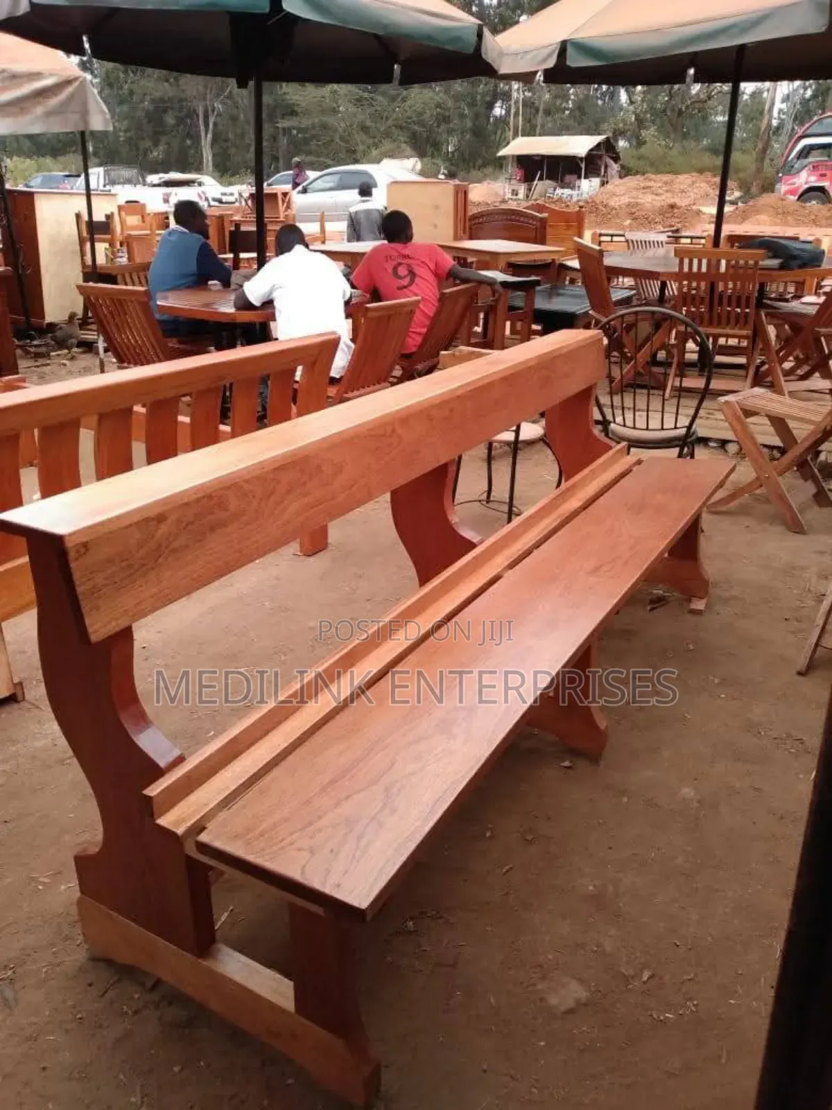 7ft Wooden Mahogany Church Bench 7ft