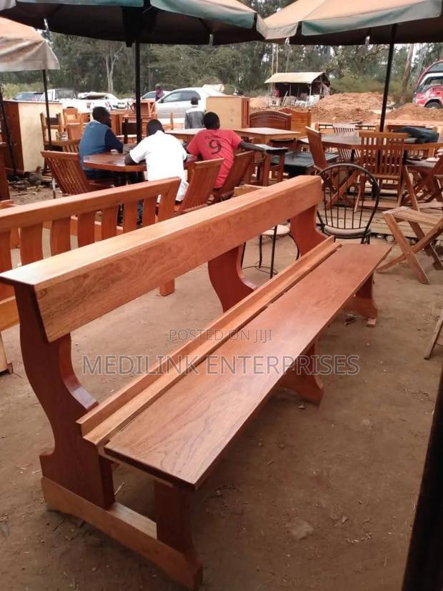 7ft Wooden Mahogany Church Bench 7ft