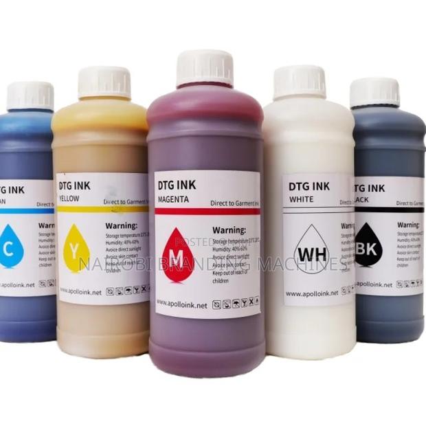 DTF Ink Water Based Pigment 1kg/Bottle Cmykw