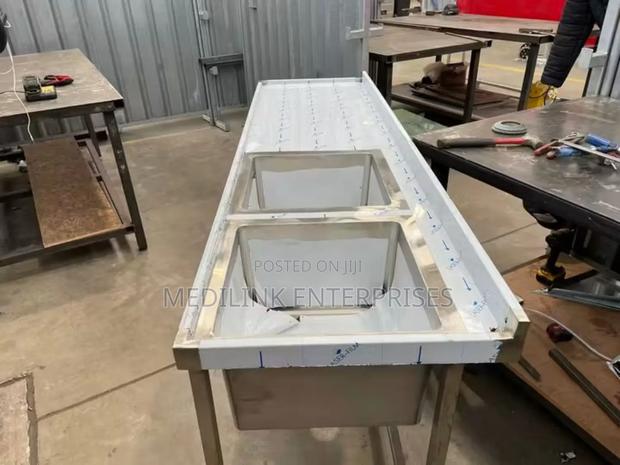 Standard Length Stainless Double Sinks (Washing Bay)