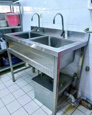 Stainless Steel Commercial Kitchen Double Washing Sinks - thumbnail 2
