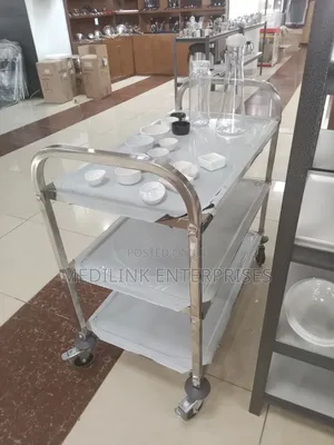 Stainless Steel Hospital Service Trolley
