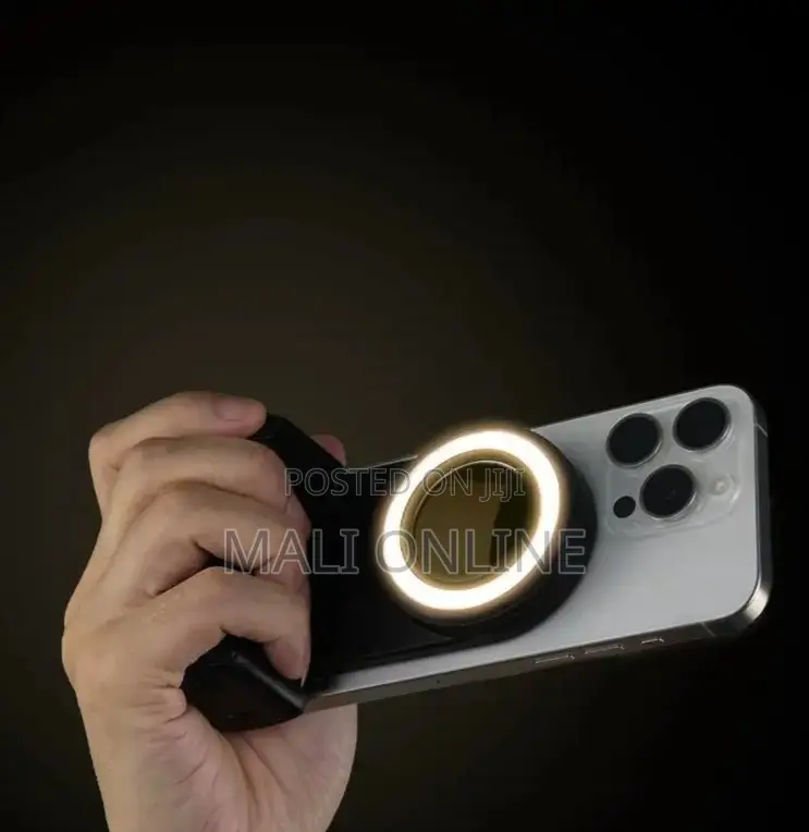 Magnetic Phone Holder With Led Fill Light Bluetooth Shutter