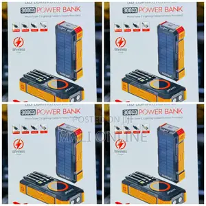 30000mah Solar Power Bank Wireless Charging Portable Outdoor Charger