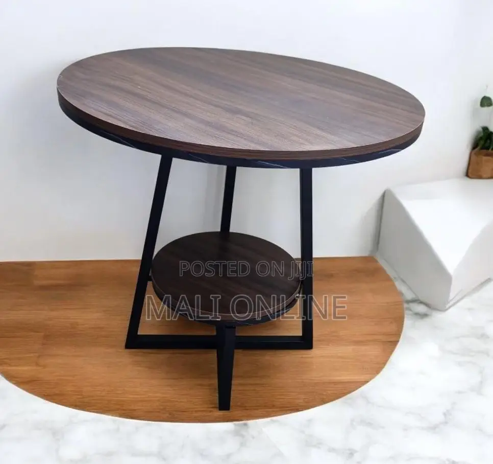 Modern 2-tier Round Side Table Nordic Coffee End Table