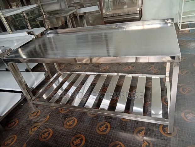 Stainless Steel Kitchen Worktop Table – Brand New ,5 by 2 Feets Size - main view