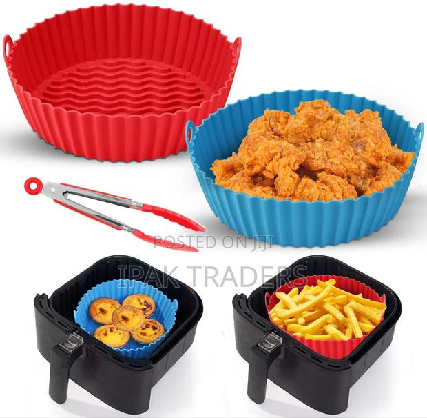 *Food Grade Silicone 16-22cm Air Fryer Liner Baking Tin*