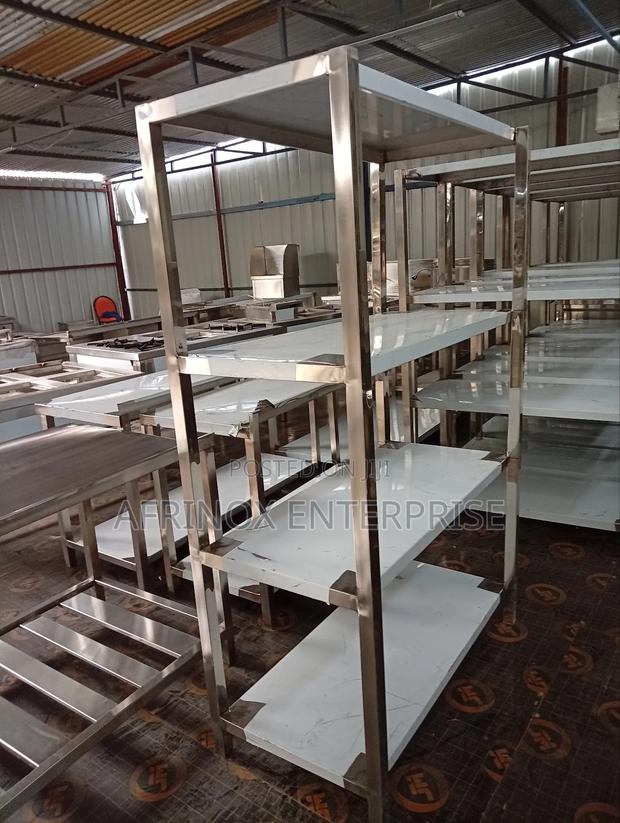 Stainless Steel Kitchen Rack – Heavy Duty Durable - thumbnail 3