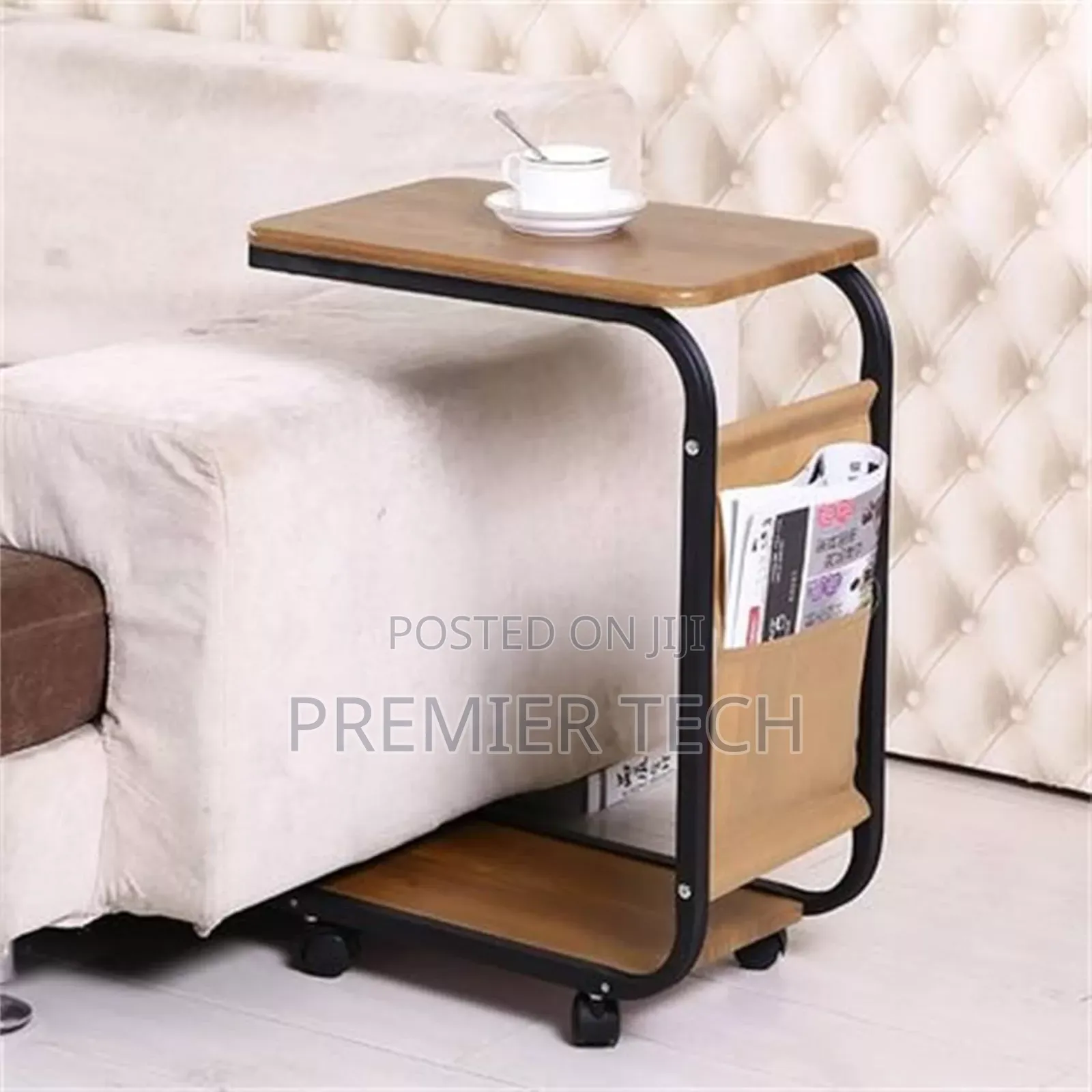 2 Layer Trolley Side Table With Matching Insert Pocket