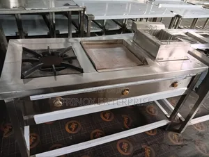 On Burner Combined Cooker for Food Tracks, Busy Town Centre Food Track