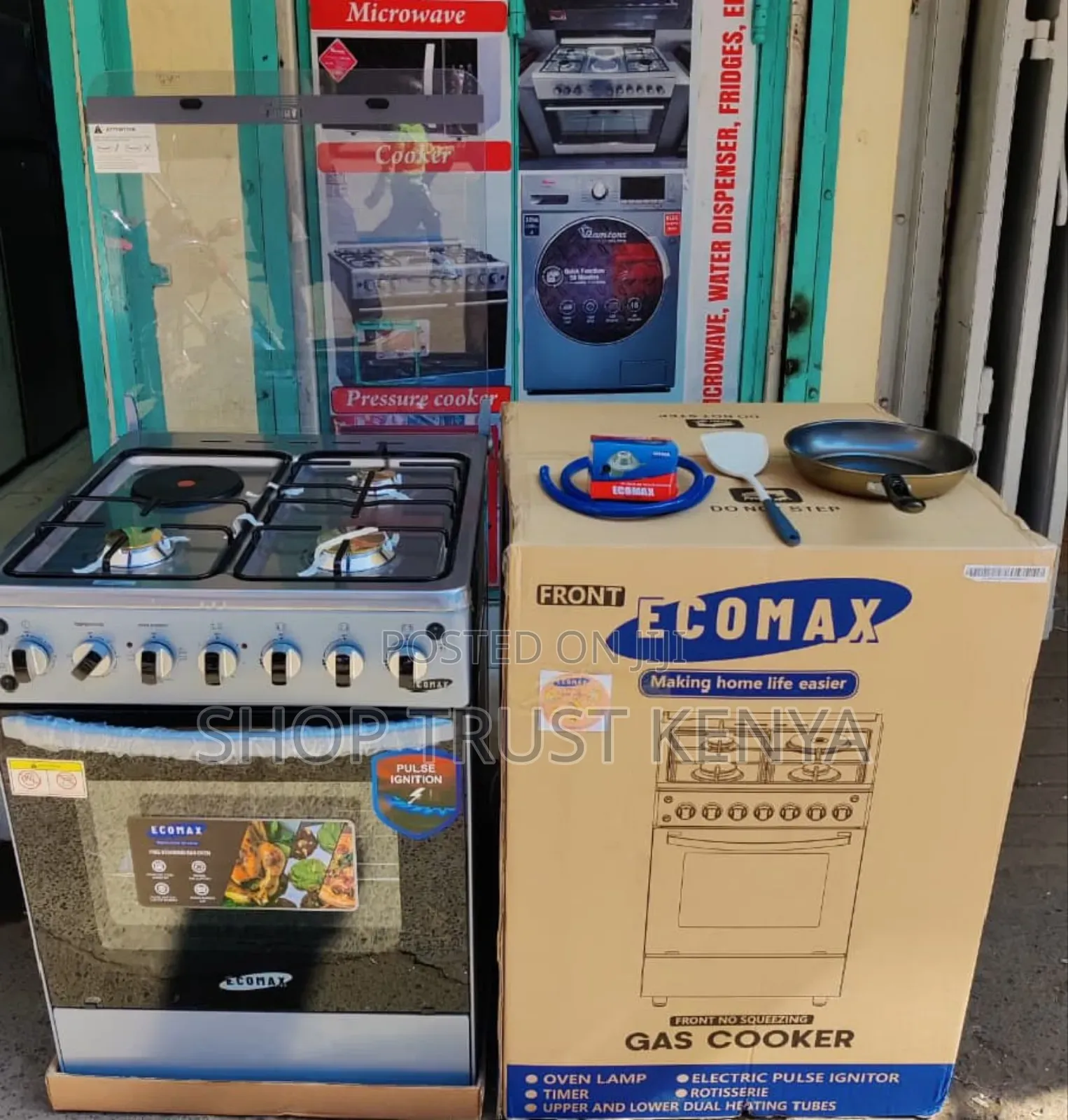 Ecomax 50 by 55 Standing Cooker 3+1 Electric Oven