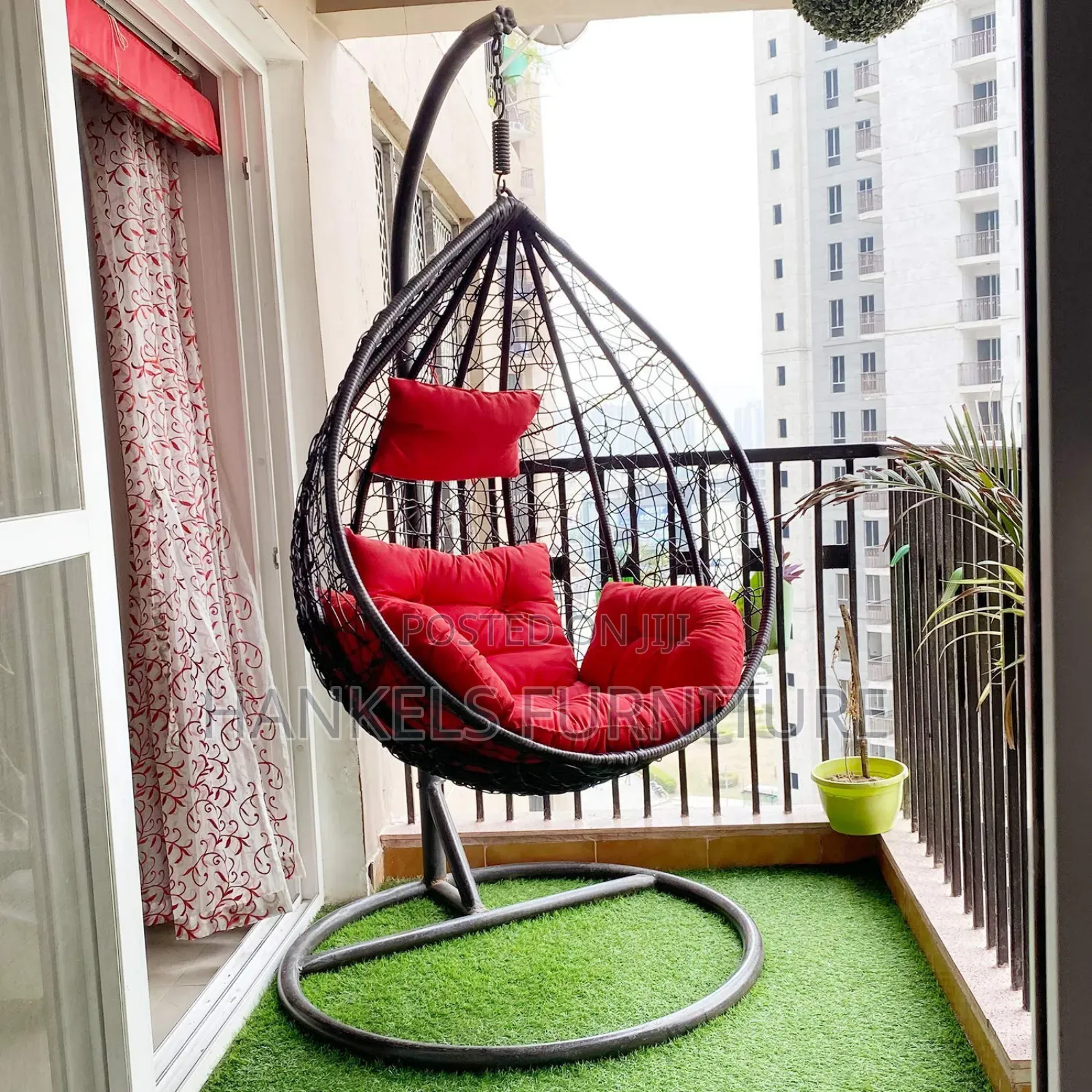 Indoor/Outdoor Hanging Hammock Chair (Beige)