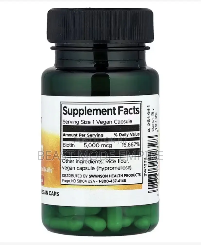 Biotin, Nourishes Hair Skin and Nails, Made in Usa