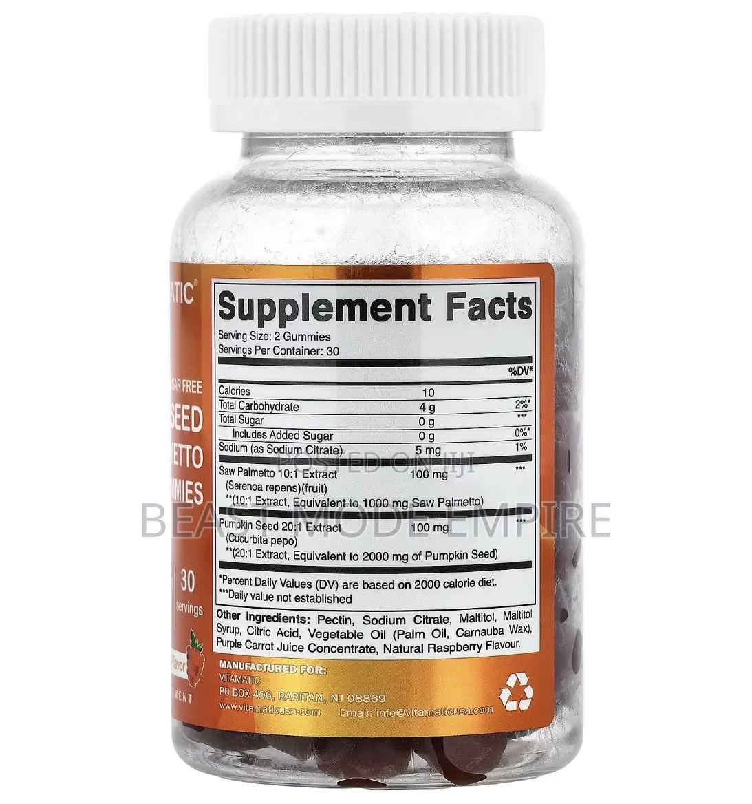 Pumpkin Seed Saw Palmetto Gummies Made in Usa