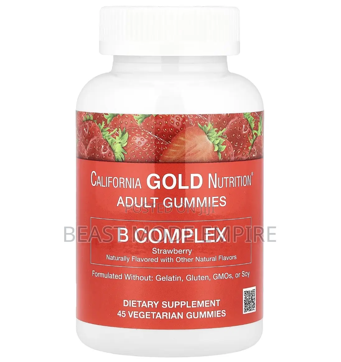Vitamin B Compex Gummies With Vitamin B6 ,B3,B9,B7and B12 Made in Usa