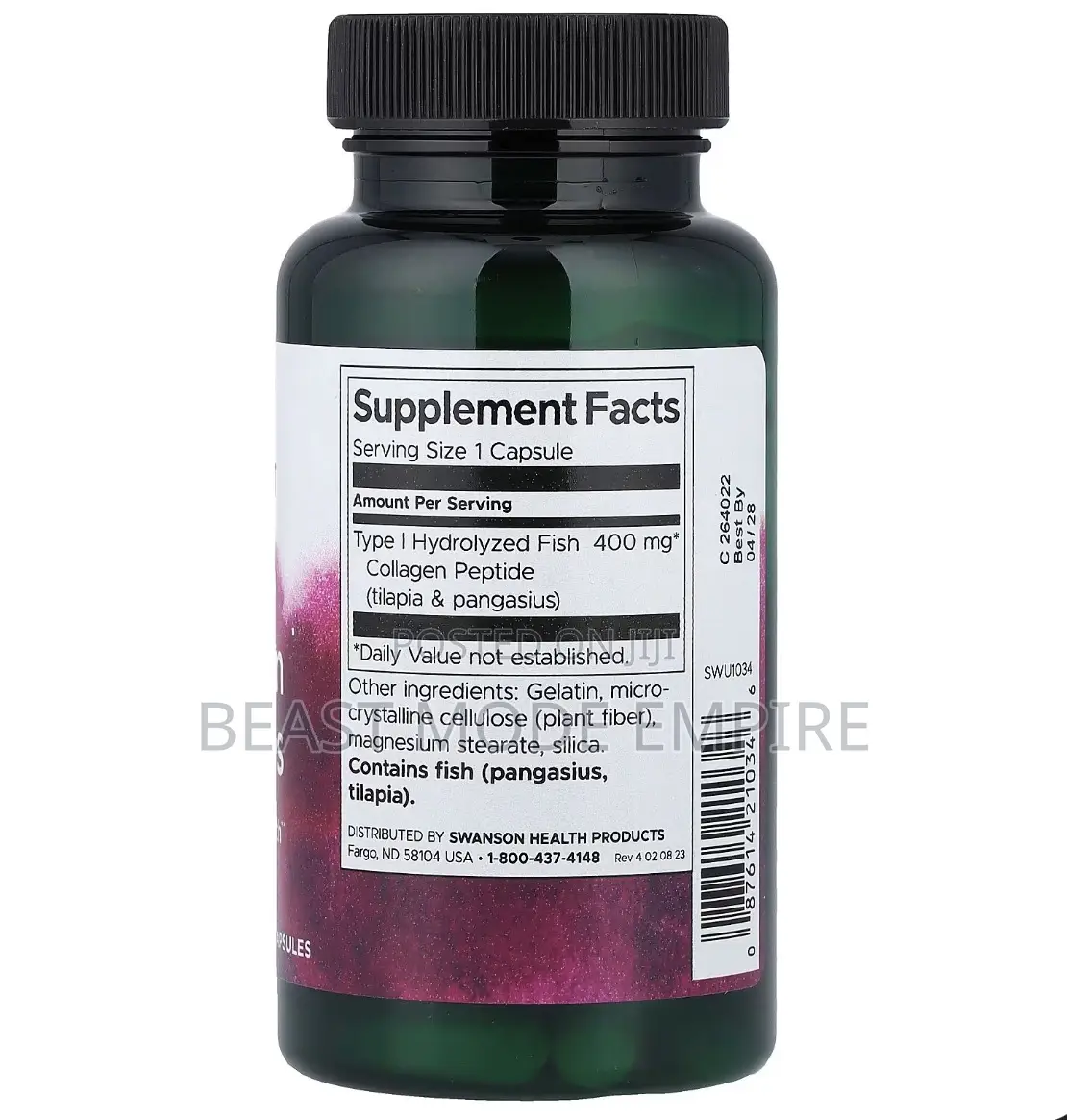 Marine Collagen Peptides Skin and Joint Health Made in Usa