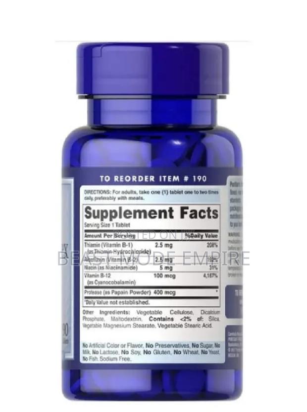 Vitamin B Complex and B12 Made in Usa - thumbnail 3