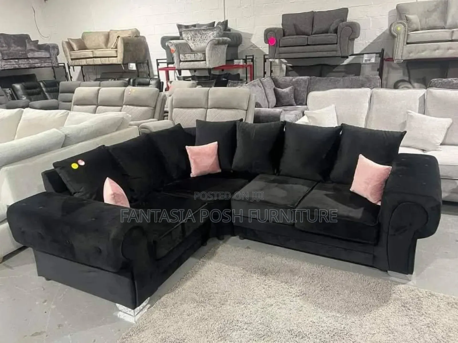 Black Corner Sofa