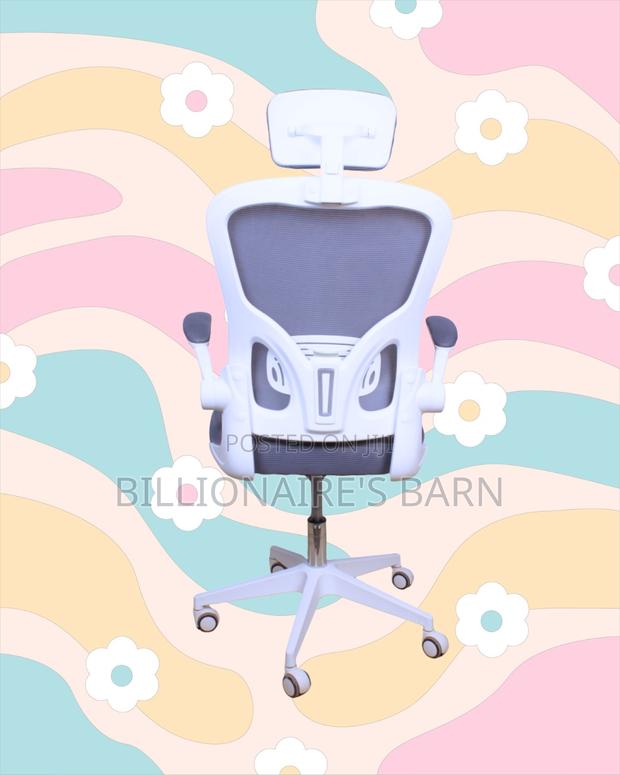 Space-Saving Chair White Office Easy | Best Deal Online - thumbnail 3