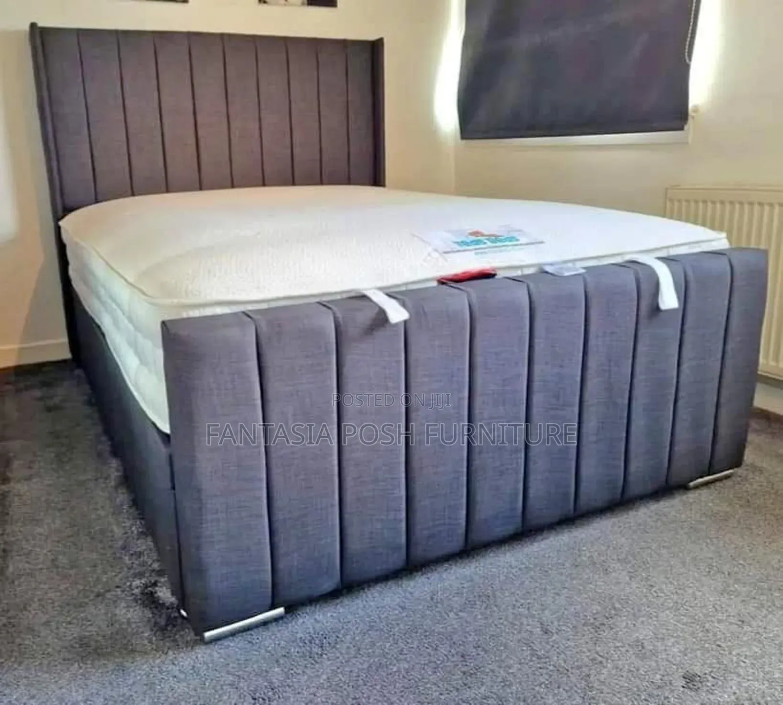 5x6 Grey Panel Bed - Pay on Delivery