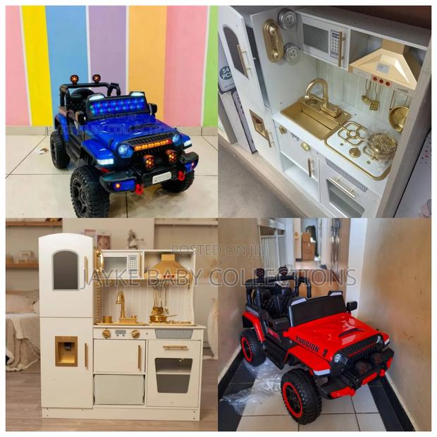 Holiday Combo: Ride-on Car + Wooden Kitchen Set - main view