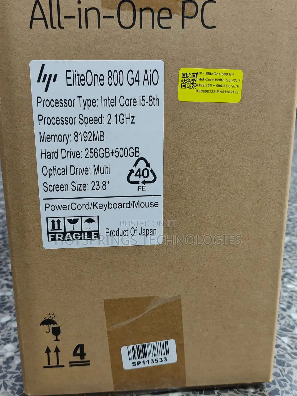 Desktop Computer HP EliteOne 800 8GB Intel Core i5 HDD+SSD 256GB