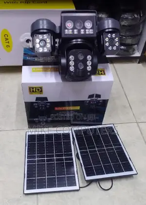 Triple Lens CCTV Camera 4g Solar Powered V380