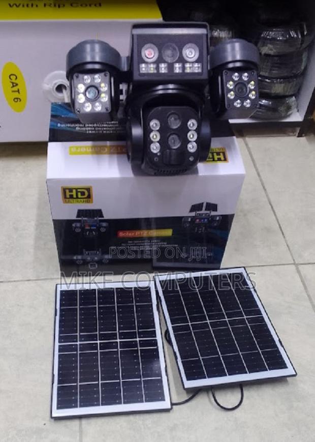 Triple Lens CCTV Camera 4g Solar Powered V380 - main view