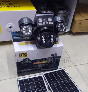 Solar CCTV Camera 4g Triple Lens With Motion Sensor