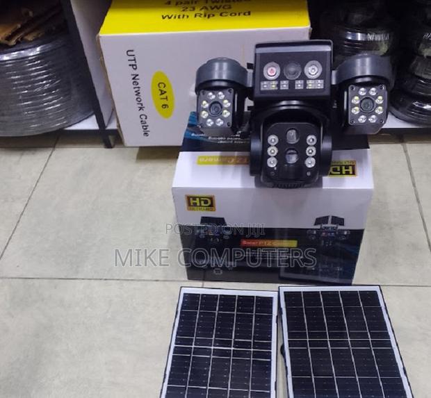 Triple Screen 4g Solar CCTV Camera Outdoor V380 - main view