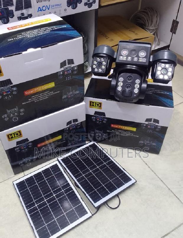 Triple Lens Solar Powered 3lens CCTV Outdoor Camera4g