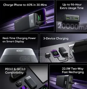 Original 20000mah 22.5w Fast Charging Power Bank- Opb-7200q