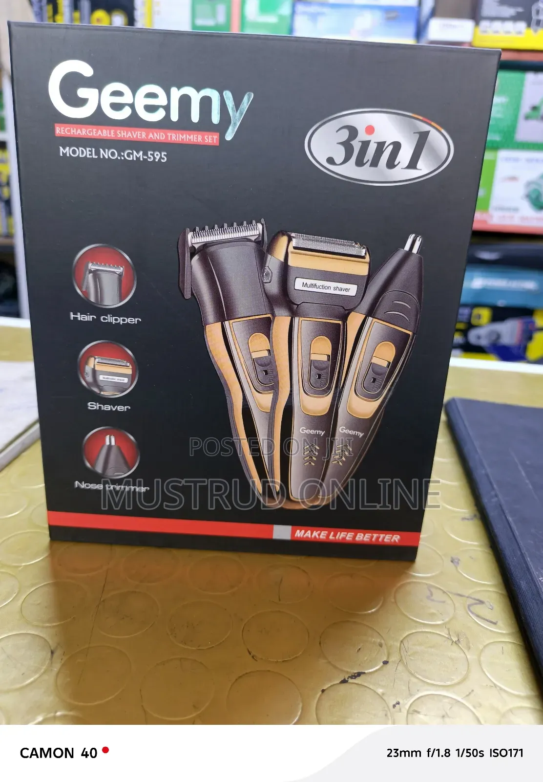 New Design Geemy 03 in 1 Shaver/ Clipper/ Trimmer