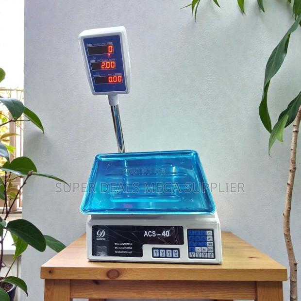 Acs 40 40kgs Electronic Weighing Scale With Led Display Rechargeable