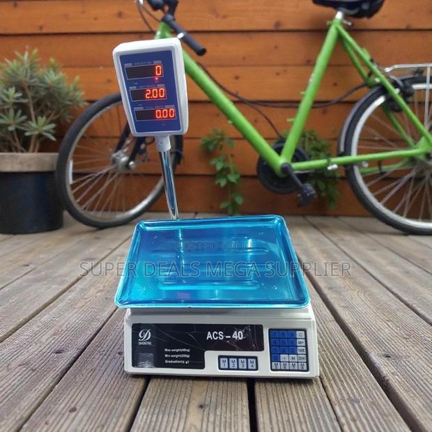 Acs 40 Digital 40kgs Weight Scale Led Display Rechargeable Battery