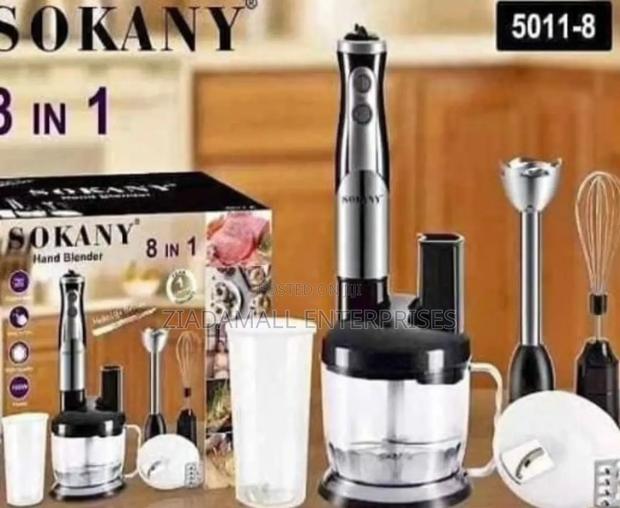 “Sokany Multi-Function 8-in-1 Hand Blender for Effortless Cooking”