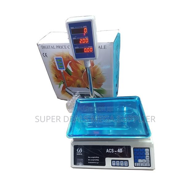 Acs 40 Digital 40kgs Price Scale With Led Display Rechargeable