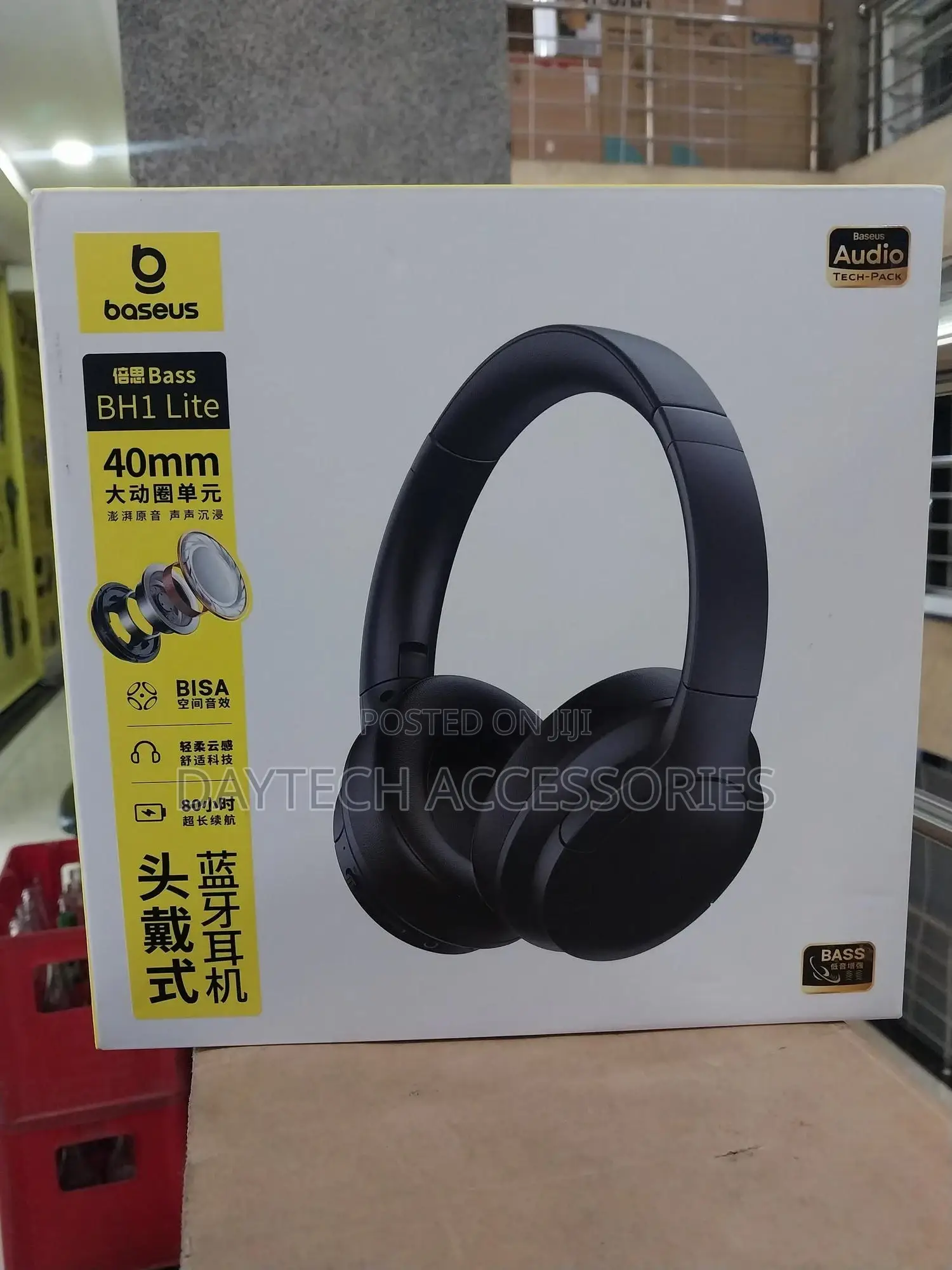 Baseus Bh1 Lite Wireless Headphones – Black