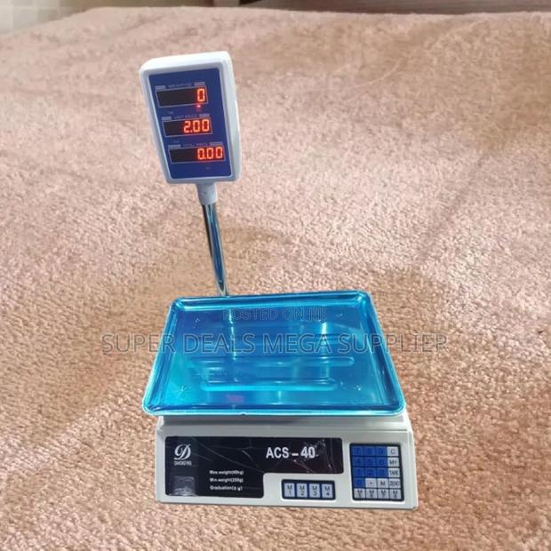 Acs 40 40kgs Digital Scale With Price Computing Rechargeable Battery