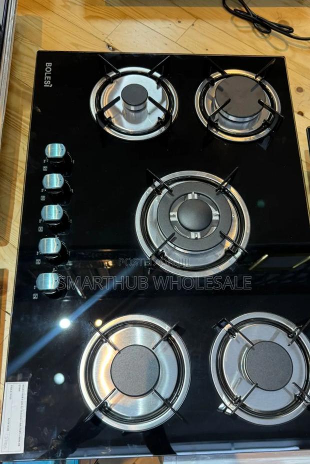 Bolesi 5 Gas Burner Cooker – Glass Top (52×76 Cm) - main view