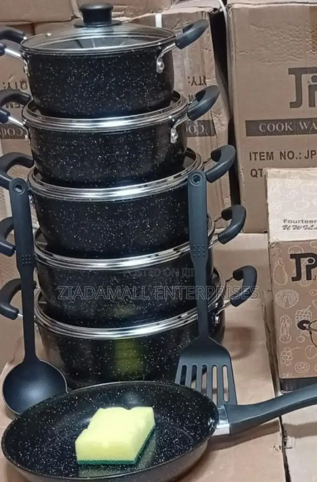 Cook Like a Pro – New 14-Piece Jp Non-Stick Cookware Set